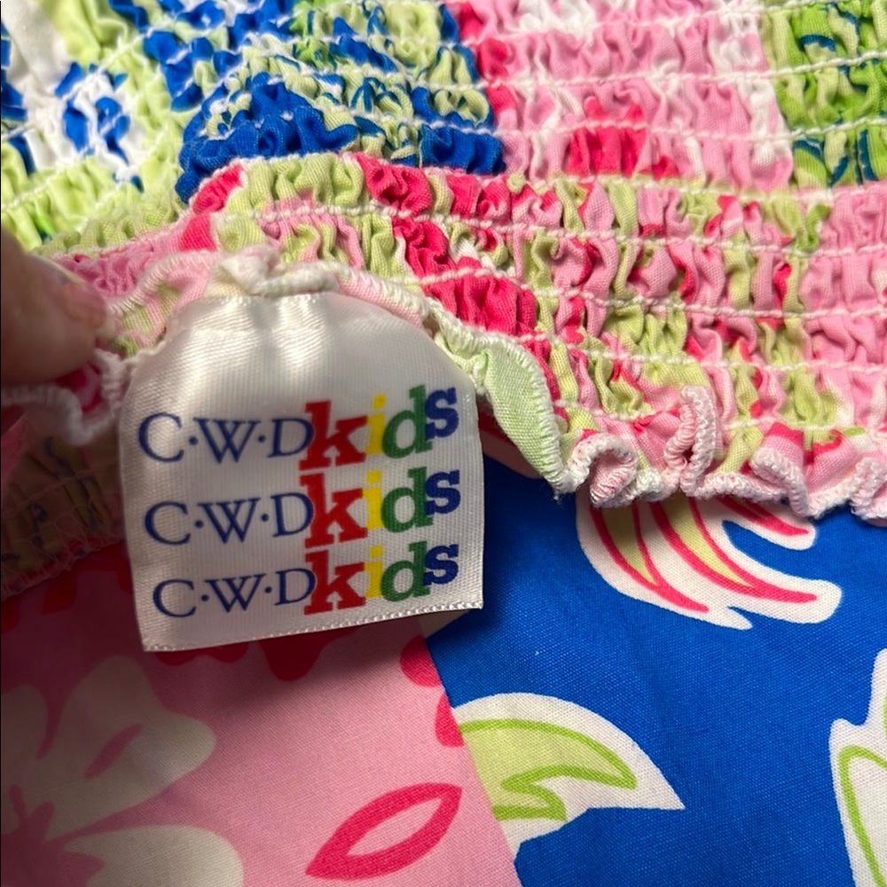 Girls Colorful Sleeveless halter Dress with Tropical Print - Picture 6 of 8